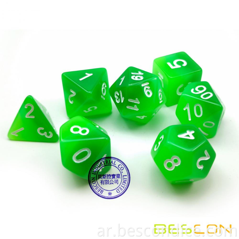 Forest Light Luminous Rpgs Dice Set 4